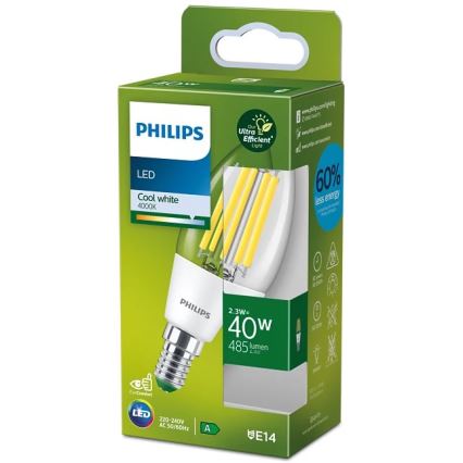 LED Žarulja VINTAGE Philips B35 E14/2,3W/230V 4000K