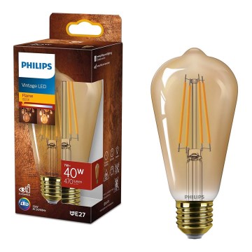 LED Žarulja VINTAGE Philips ST64 E27/7W/230V 1800K