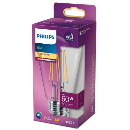 LED Žarulja VINTAGE Philips ST64 E27/7W/230V 2700K