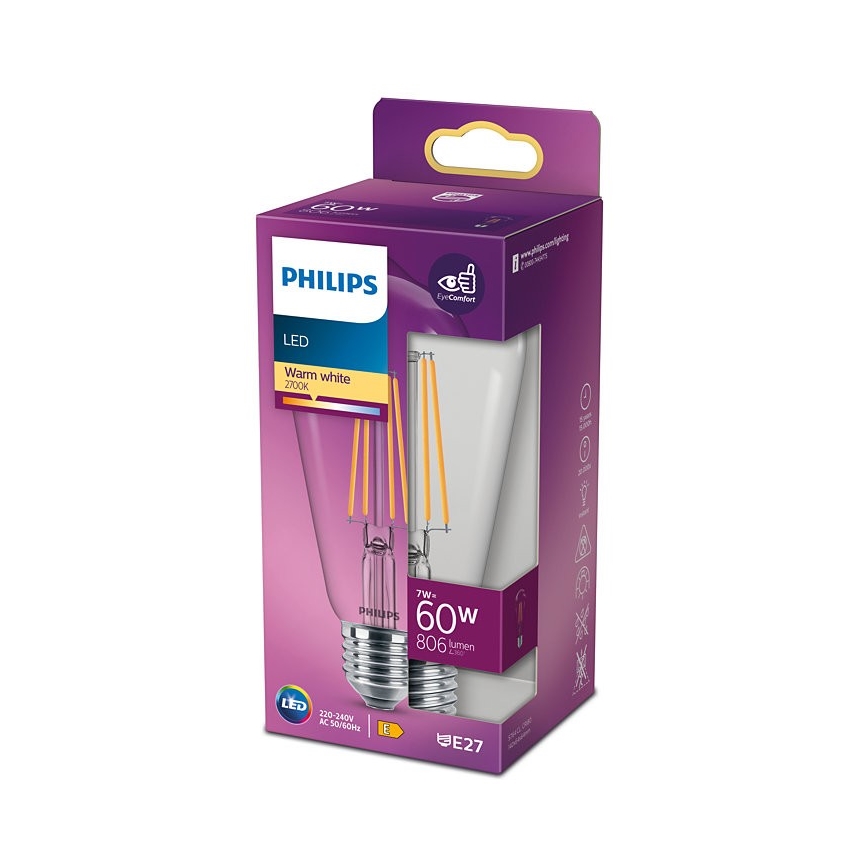 LED Žarulja VINTAGE Philips ST64 E27/7W/230V 2700K