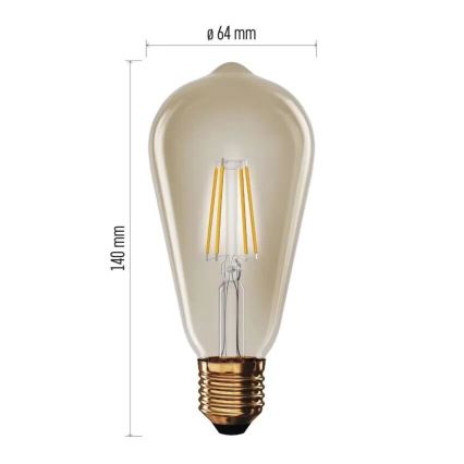 LED Žarulja VINTAGE ST64 E27/4,5W/230V 2200K