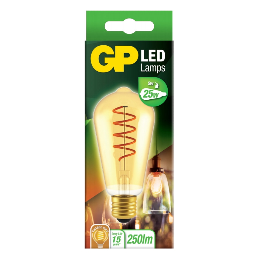 LED Žarulja VINTAGE ST64 E27/5W/230V 2000K - GP