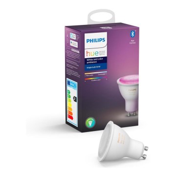 LED Žarulja za prigušivanje Philips Hue WHITE AND COLOR AMBIANCE GU10/4,3W/230V 2000-6500K