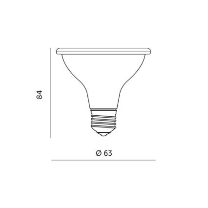 LED Žarulja za rast biljaka PLANTY E27/7W/230V 1200K crna