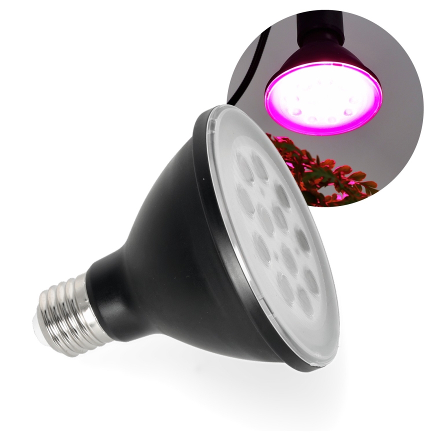 LED Žarulja za rast biljaka PLANTY E27/9W/230V 1200K crna