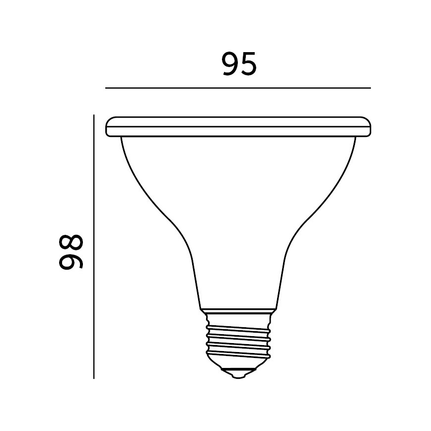 LED Žarulja za rast biljaka PLANTY E27/9W/230V 1200K crna