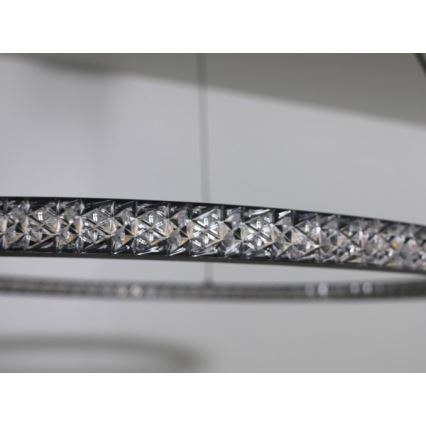 Prigušivi LED luster na sajli LED/90W/230V 3000-6500K Ø 60 cm + daljinski upravljač