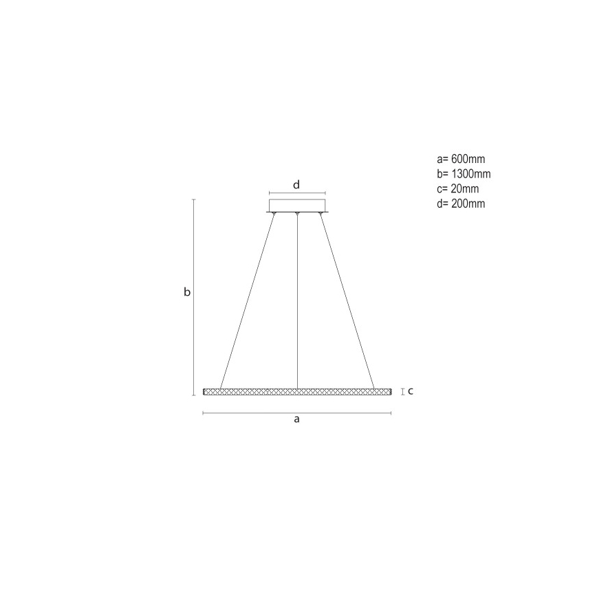 Prigušivi LED luster na sajli LED/90W/230V 3000-6500K Ø 60 cm + daljinski upravljač