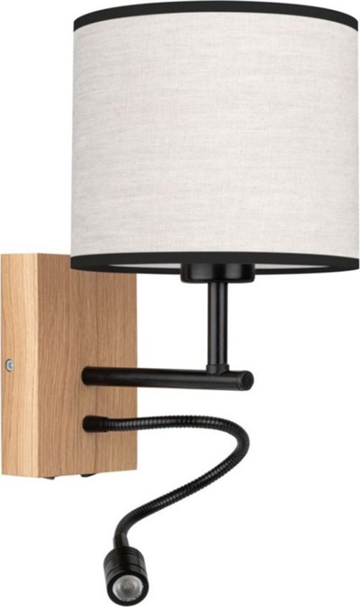 LED Zidna lampa BOHO 1xE27/25W/230V + LED/1W/230V hrast