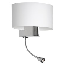 LED Zidna lampa CASINO 1xE27/60W/230V + LED/1W/230V bijela