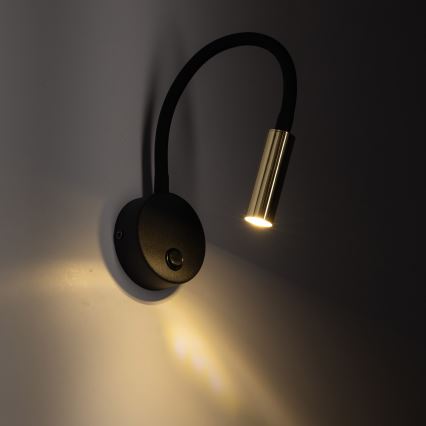LED Zidna lampa LAGOS 1xG9/3W/230V 4000K crna/zlatna