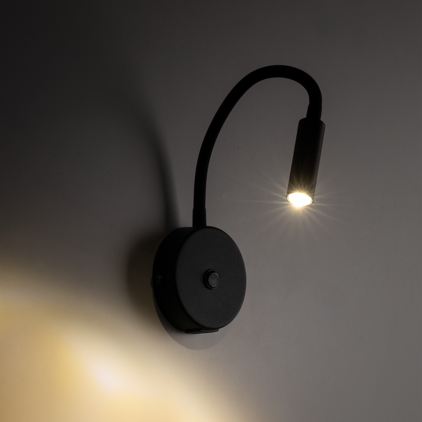 LED Zidna lampa s USB portom LAGOS 1xG9/3W/5V 4000K crna