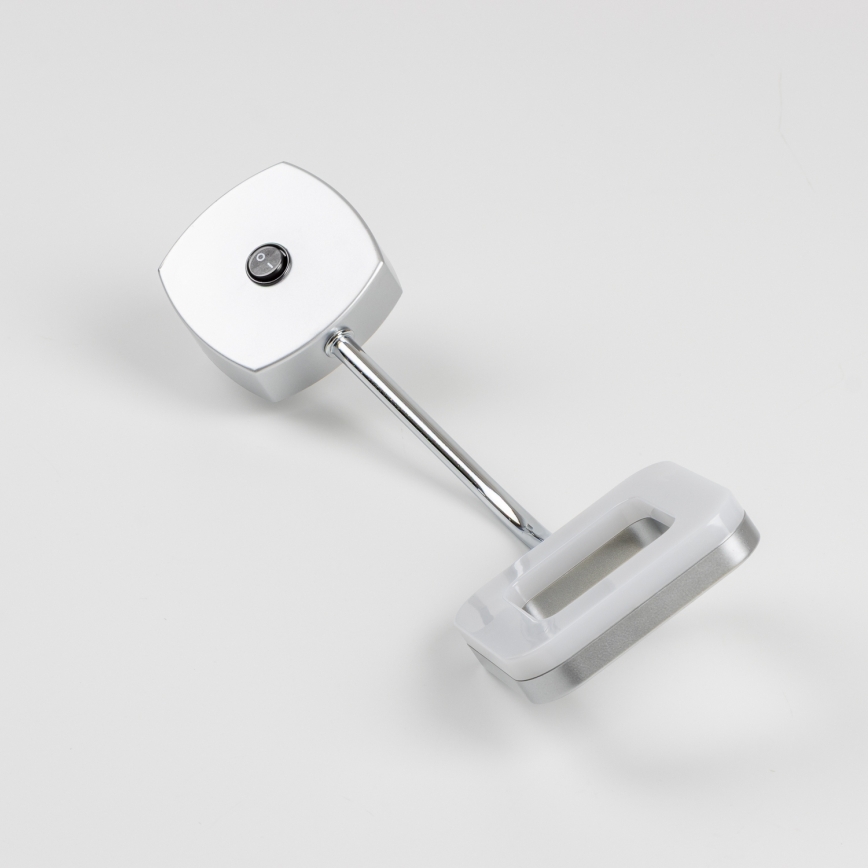 LED zidna lampica za utičnicu LED/3,2W/230V matni krom