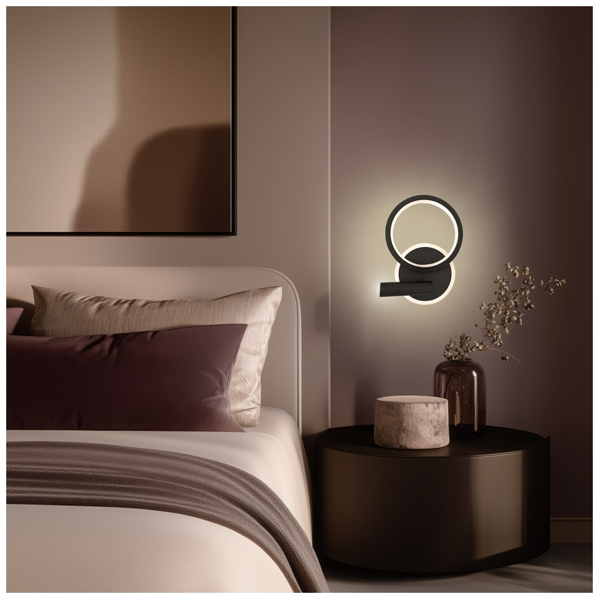 LED Zidna reflektorska lampa MONET LED/16W/230V crna