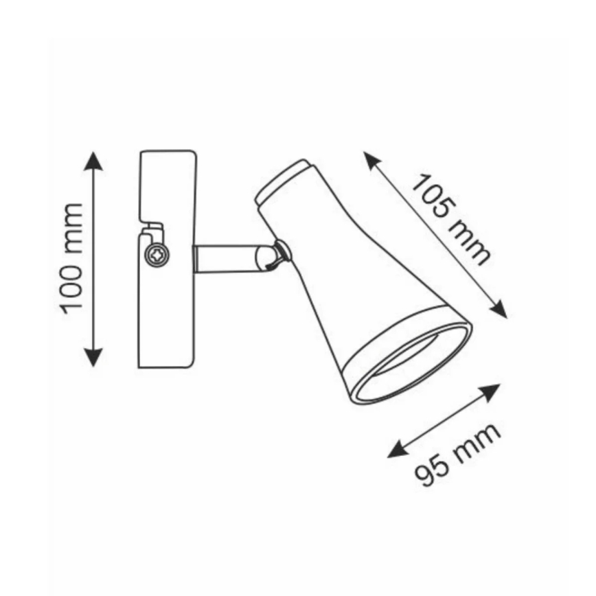 LED Zidna reflektorska svjetiljka BERG LED/4,2W/230V crna