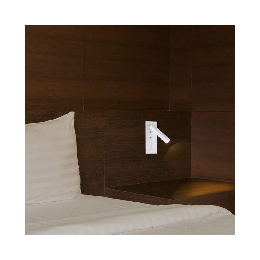 LED zidna reflektorska svjetiljka LED/2W/230V 3000K bijela