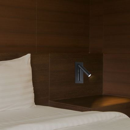 LED zidna reflektorska svjetiljka LED/2W/230V 3000K crna