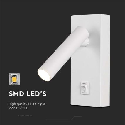 LED Zidna reflektorska svjetiljka LED/2W/230V 4000K bijela