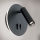 LED Zidna reflektorska svjetiljka LENNY LED/6W/230V + LED/3W crna
