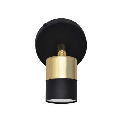 LED Zidna reflektorska svjetiljka TUBSSON 1xGU10/4,8W/230V crna/zlatna