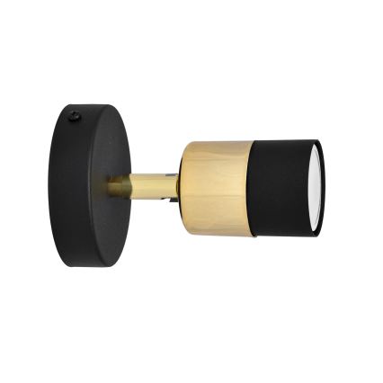 LED Zidna reflektorska svjetiljka TUBSSON 1xGU10/4,8W/230V crna/zlatna
