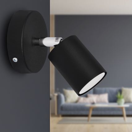 LED Zidna reflektorska svjetiljka TUNE 1xGU10/4,8W/230V crna