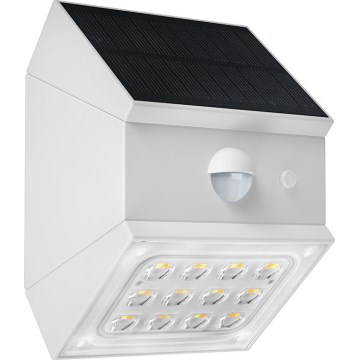 LED zidna solarna svjetiljka sa senzorom LED/2,5W/3,7V 3000/4000/6000K IP65 1200 mAh bijela