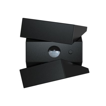 LED zidna solarna svjetiljka sa senzorom LED/2,5W/3,7V 3000/4000/6000K IP65 1200 mAh crna