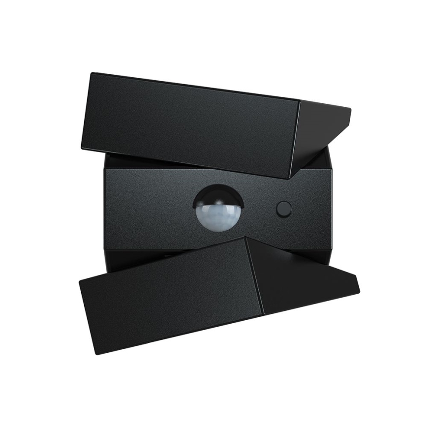 LED zidna solarna svjetiljka sa senzorom LED/2,5W/3,7V 3000/4000/6000K IP65 1200 mAh crna