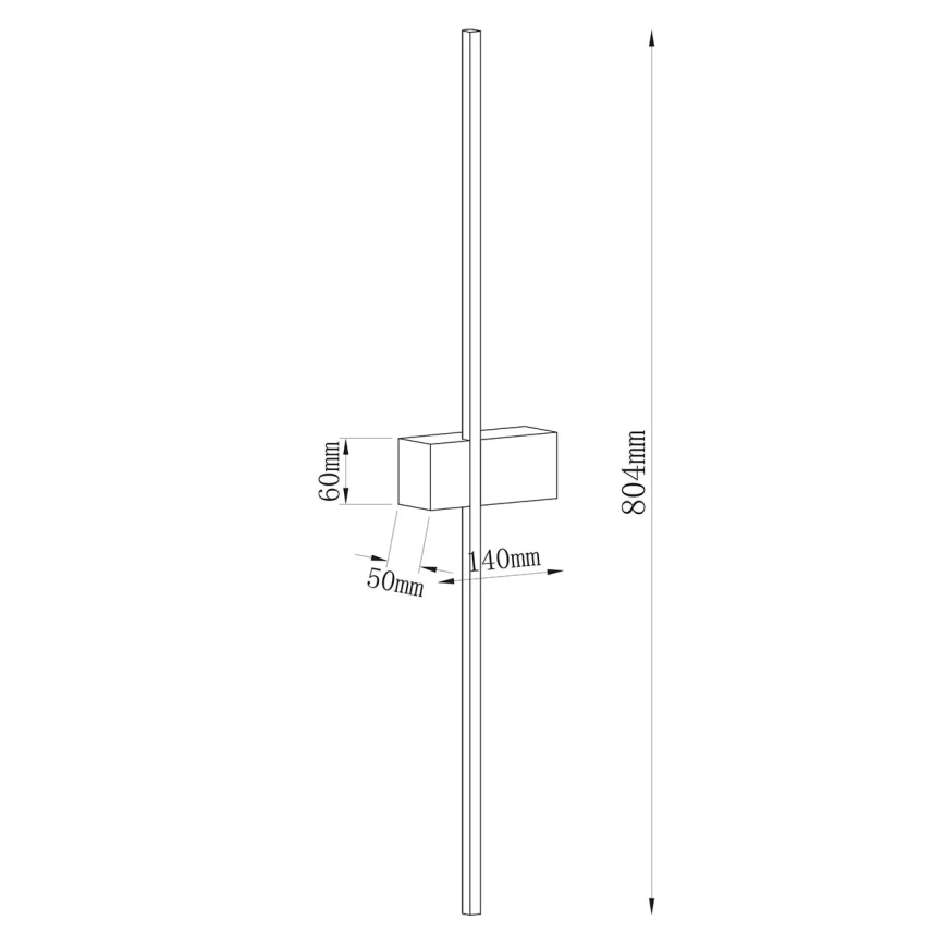 LED zidna svjetiljka AISHA LED/12W/230V 4000K 80 cm zlatna