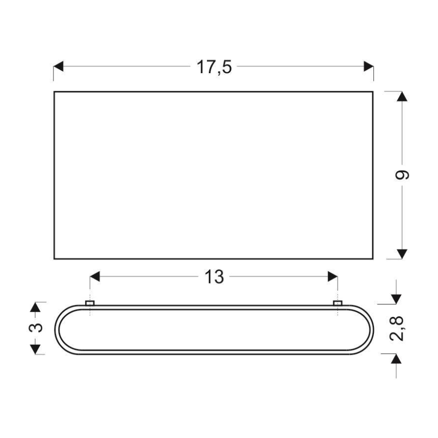 LED Zidna svjetiljka CARLI 2xLED/10W/230V