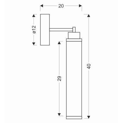 LED zidna svjetiljka CORTE LED/10W/230V crna