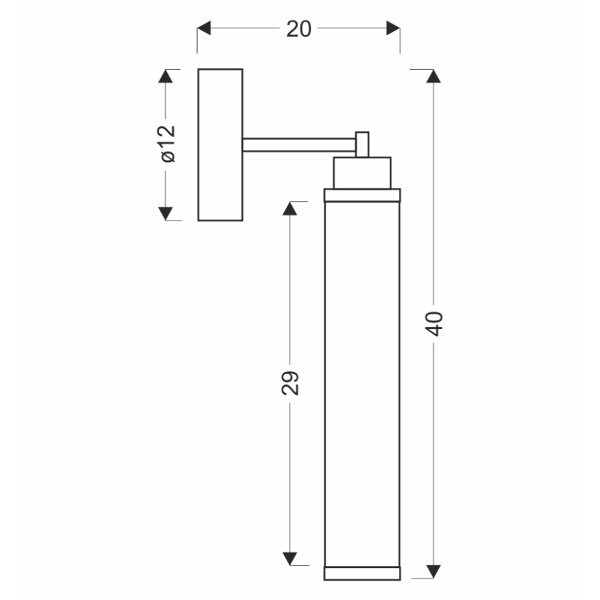 LED zidna svjetiljka CORTE LED/10W/230V crna