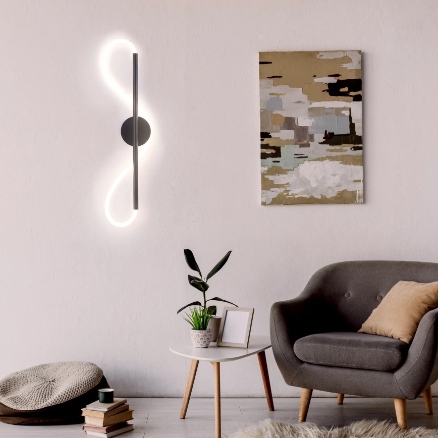 LED Zidna svjetiljka EMMA LED/19W/230V crna