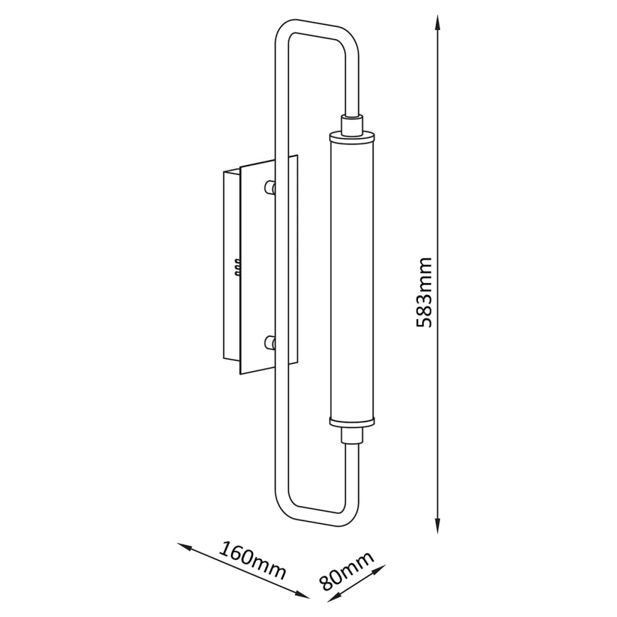 LED zidna svjetiljka FELICJA LED/14W/230V 4000K crna
