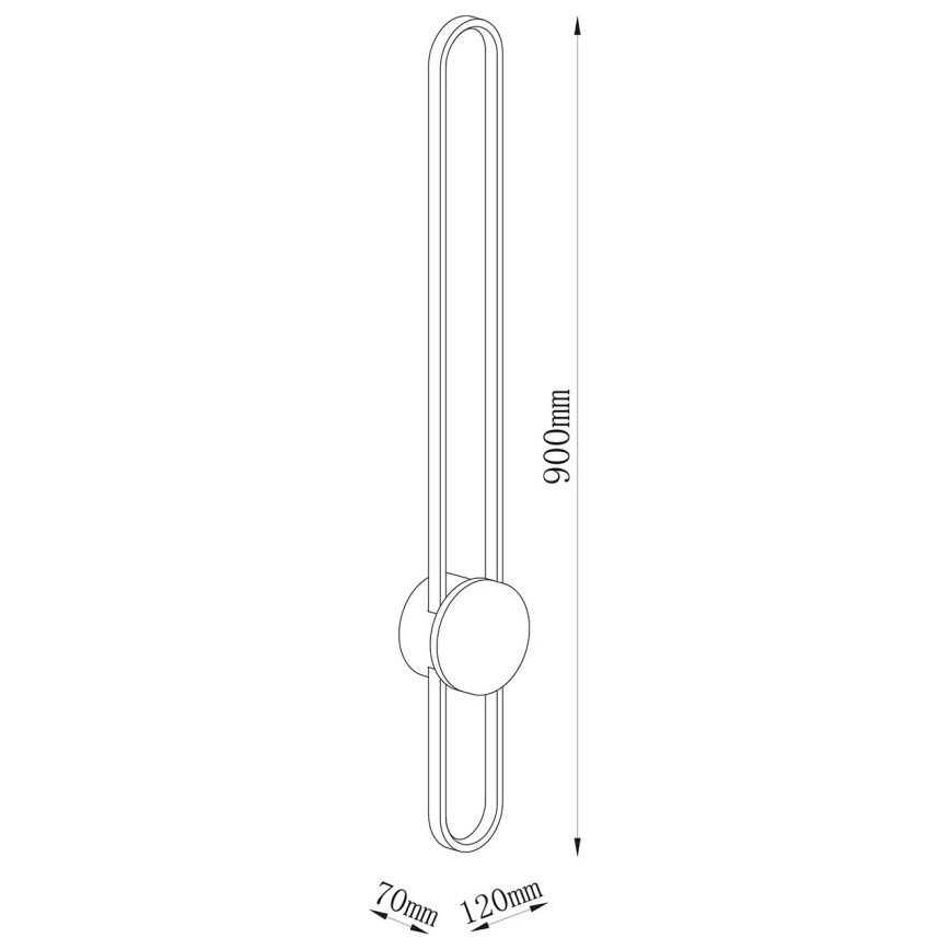 LED zidna svjetiljka FLORENTYNA LED/24W/230V 4000K zlatna/crna