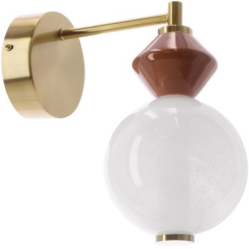 LED zidna svjetiljka FLORES LED/7W/230V zlatna/smeđa