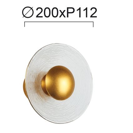 LED zidna svjetiljka GLAMOUR LED/9W/230V zlatna