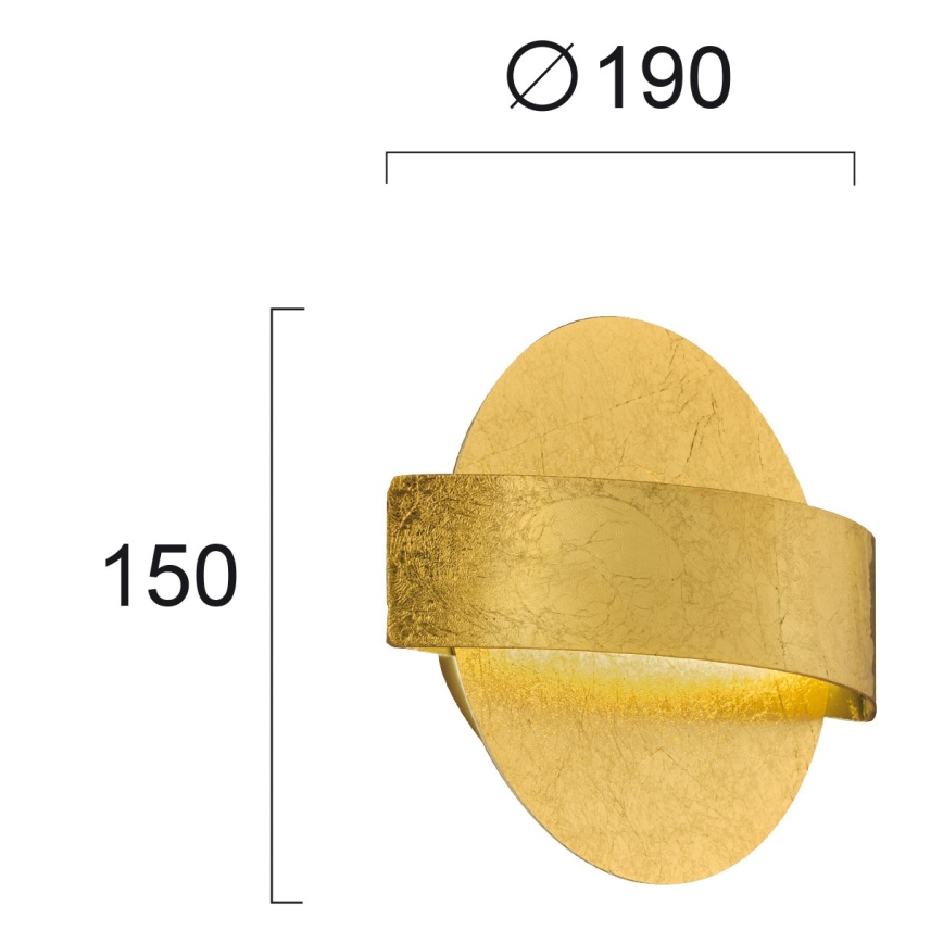 LED zidna svjetiljka KOBEN LED/11W/230V zlatna