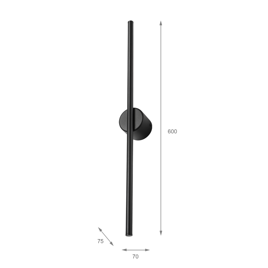 LED zidna svjetiljka LANA LED/7W/230V 4000K crna
