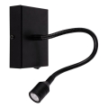 LED Zidna svjetiljka LECTOR LED/2,5W/230V crna