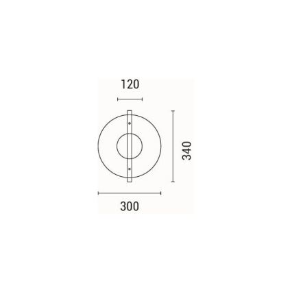 LED Zidna svjetiljka LED/10W/230V 3000K