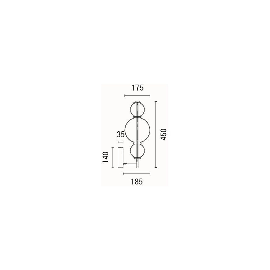 LED Zidna svjetiljka LED/12,6W/230V 3000K
