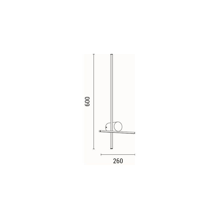 LED Zidna svjetiljka LED/12W/230V 3000K