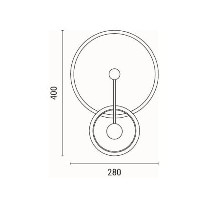 LED Zidna svjetiljka LED/15W/230V 3000K