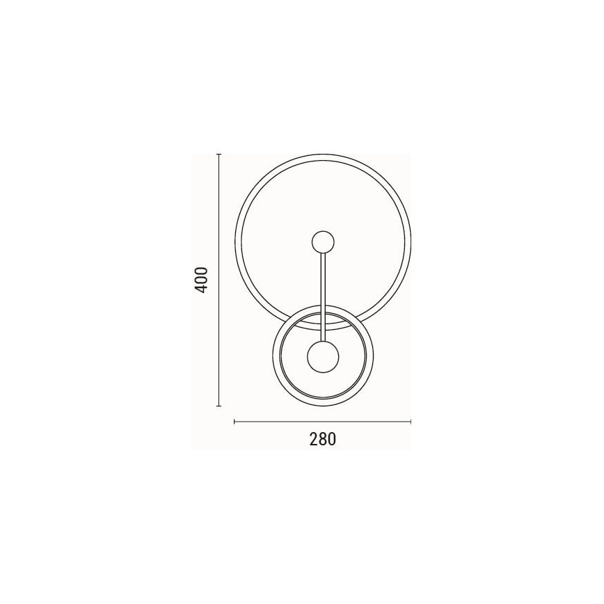 LED Zidna svjetiljka LED/15W/230V 3000K