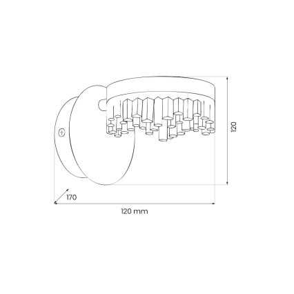 LED zidna svjetiljka LED/4W/230V zlatna