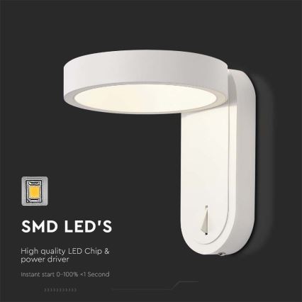 LED Zidna svjetiljka LED/5W/230V 3000K/4000K bijela