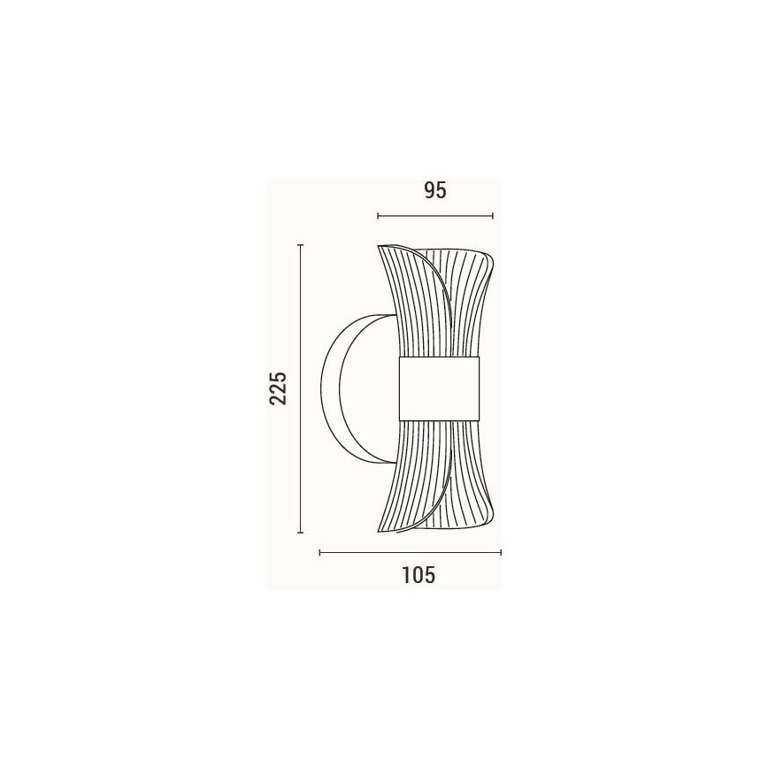 LED Zidna svjetiljka LED/8W/230V 3000K