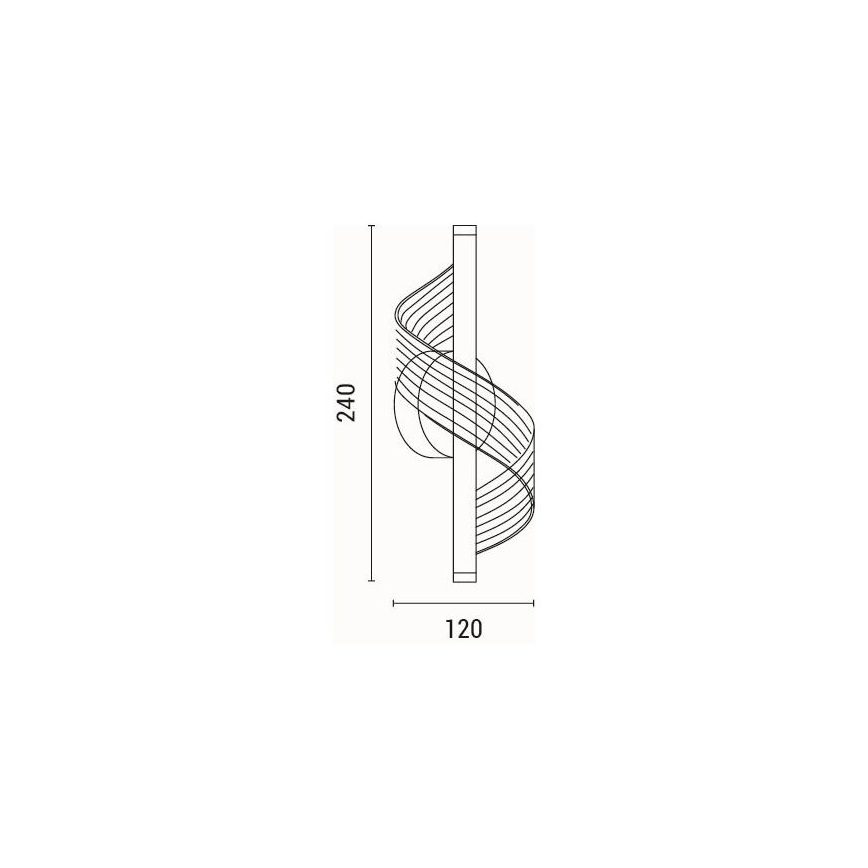 LED Zidna svjetiljka LED/8W/230V 3000K zlatna